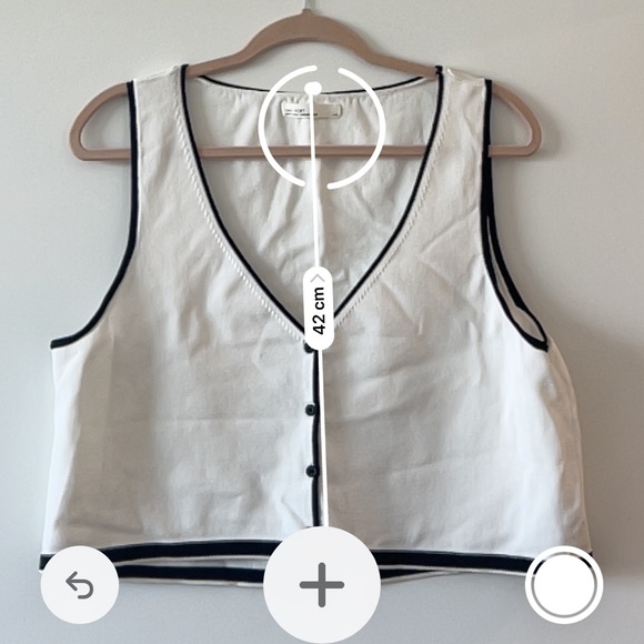 Black and white vest top tank - Picture 10 of 10